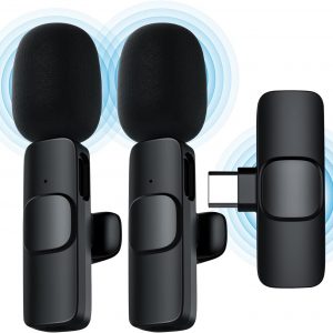 Wireless Type-C Lavalier Microphone 2 TX +1 RX