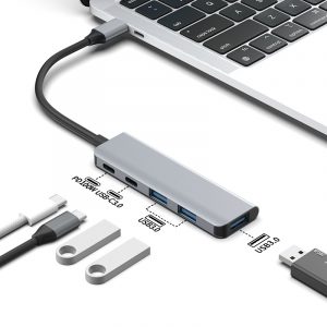 USB Type C to 3x USB  A  +1xUSB Type C + 1x USB Type C Power Delivery port Hub  speed up to 5Gb/s (5 in 1)